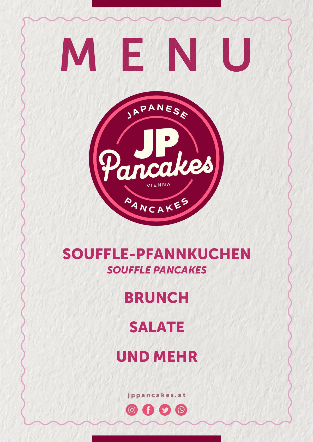 JP Pancakes Menü